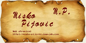 Miško Pijović vizit kartica